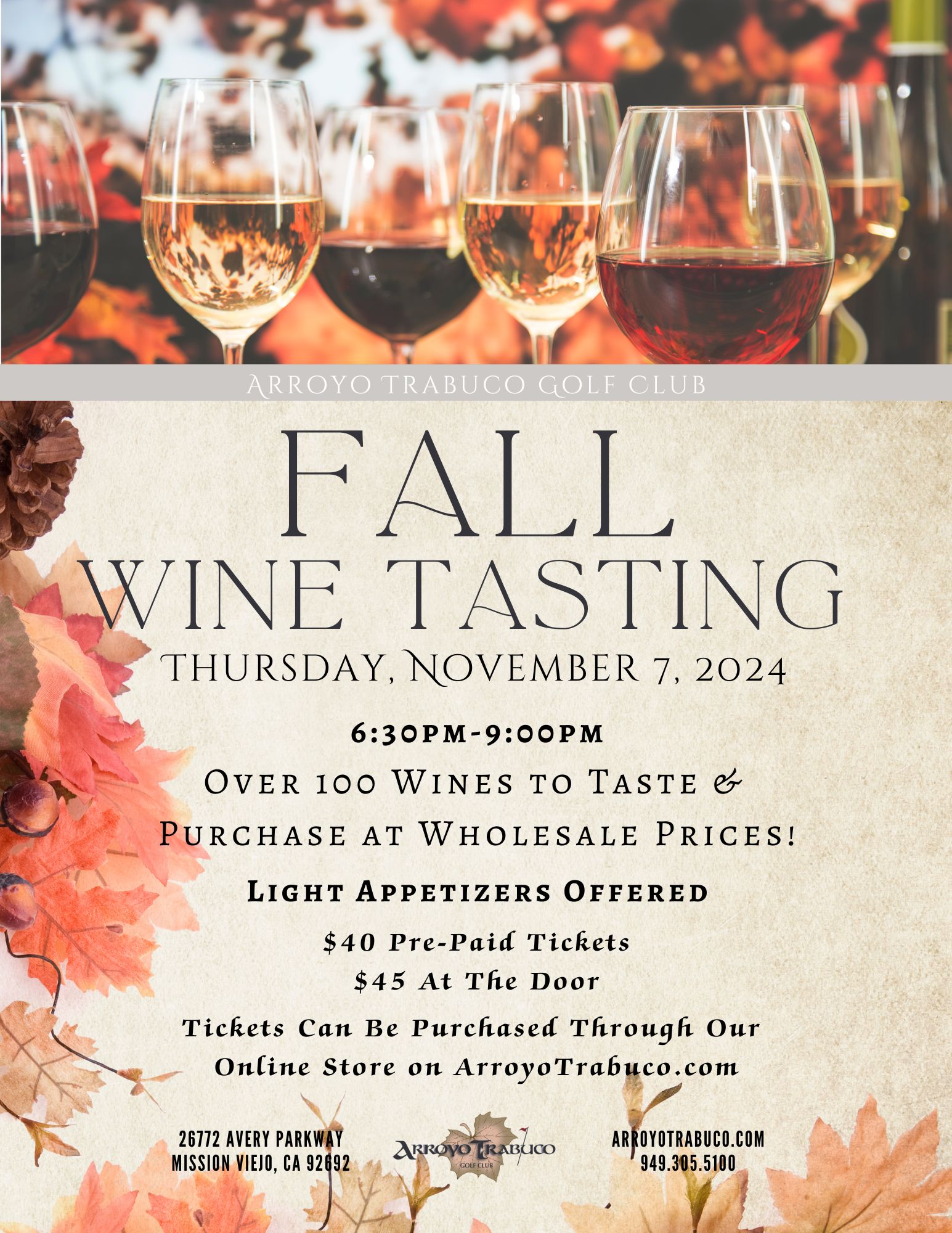 Fall Wine Tasting